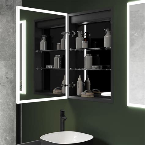 mirrored cabinet with shaver socket